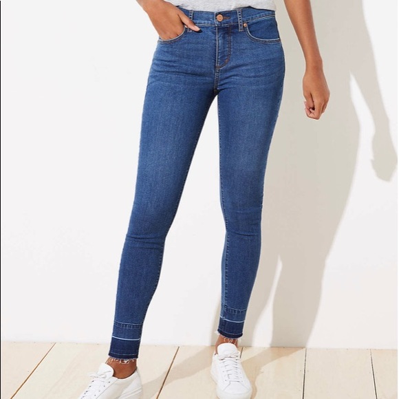 Let Down Hem Slim Pocket Skinny Jeans - Picture 1 of 3